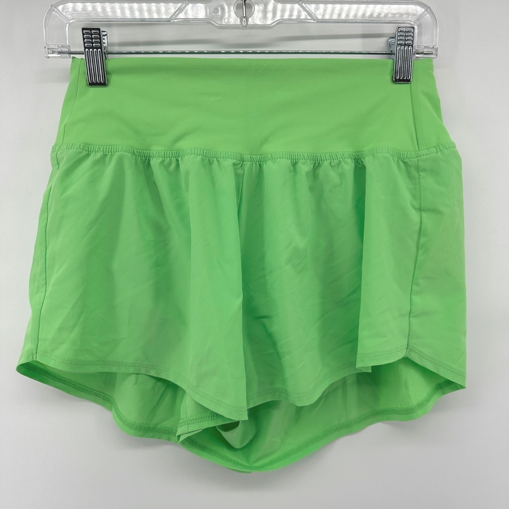 DSG Stride High-Rise Shorts Hyper Lime Neon Green Womens Medium DAW14103 NWT
